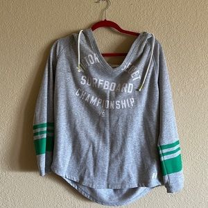Victoria’s Secret Size Medium Surfing Gray and Green Sweater Championship